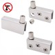 Non Drill Pivot Hinge - 52 x 26mm - 8mm Glass