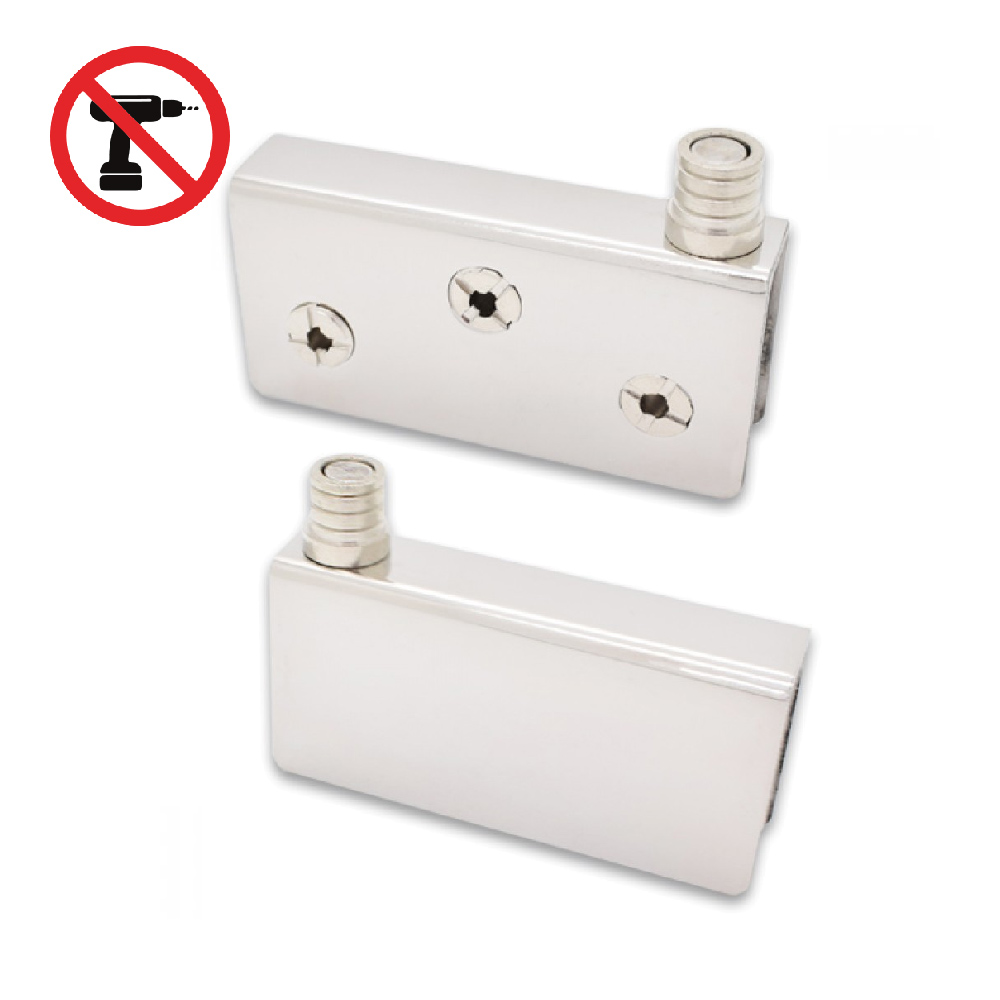 Non Drill Pivot Hinge - 71 x 35mm - 10mm Glass