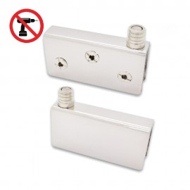 Non Drill Pivot Hinge - 71 x 35mm - 10mm Glass