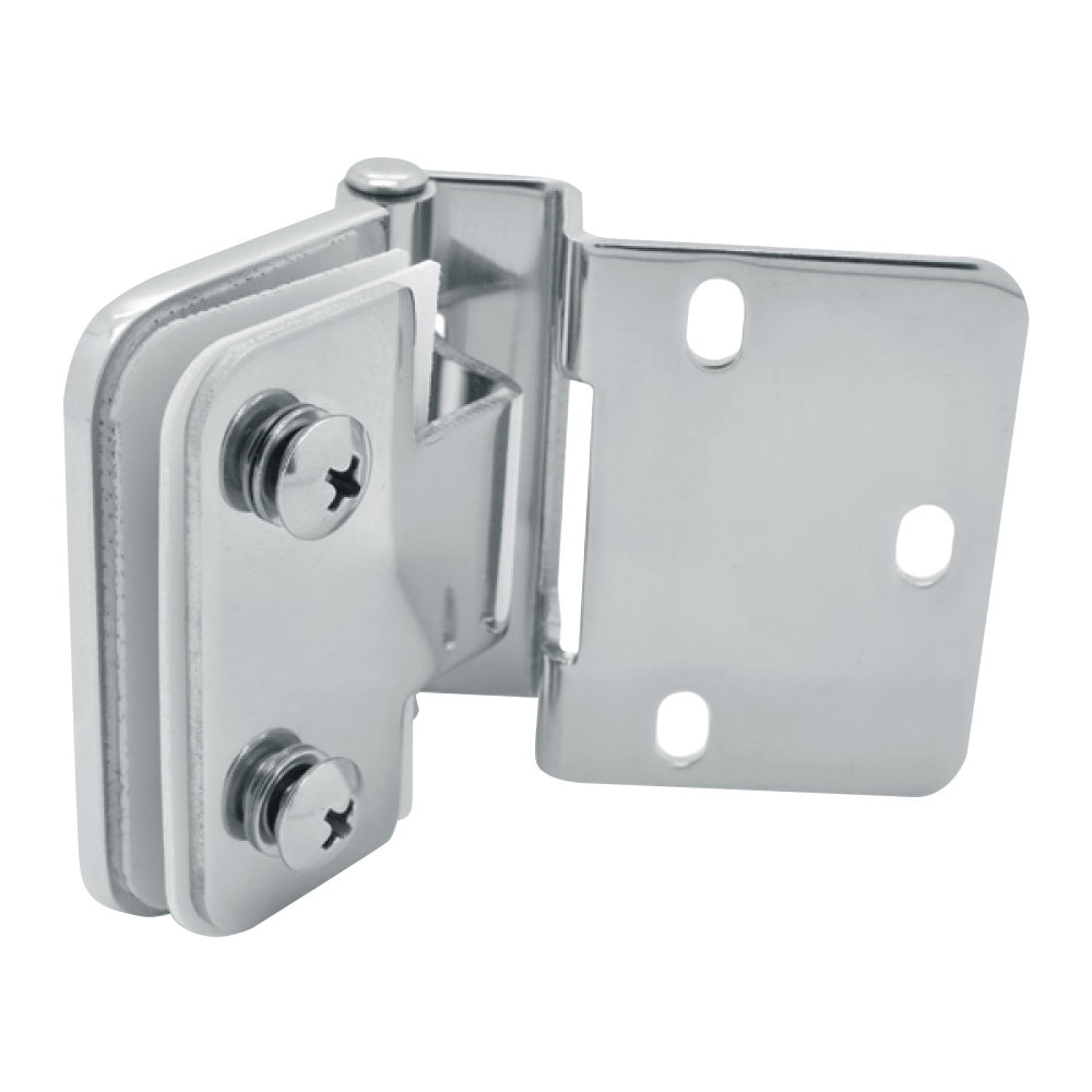 Overlay Drilled Glass Door Hinges 12 Kg Pr - Polished Chrome