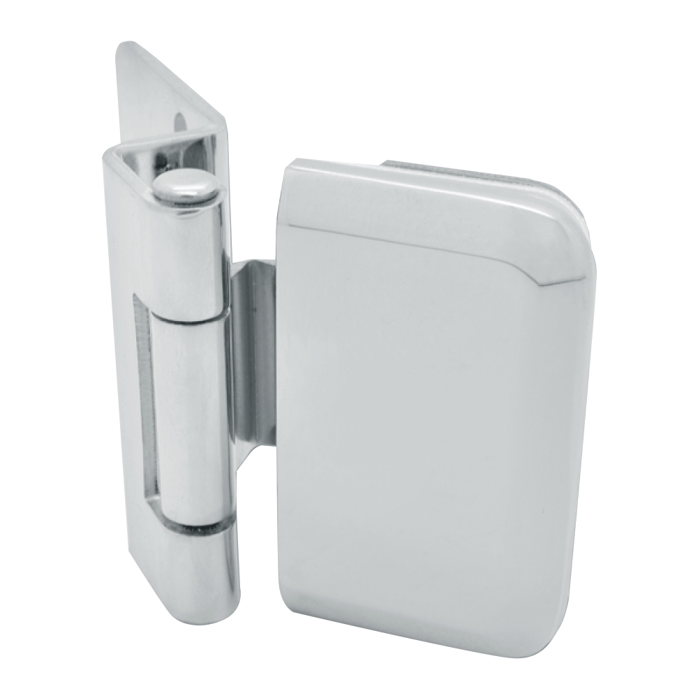 Overlay Drilled Glass Door Hinges 12 Kg Pr - Polished Chrome