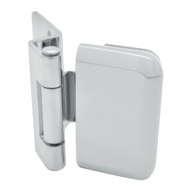 Overlay Drilled Glass Door Hinges 12 Kg Pr - Polished Chrome
