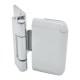 Overlay Drilled Glass Door Hinges 12 Kg Pr - Polished Chrome