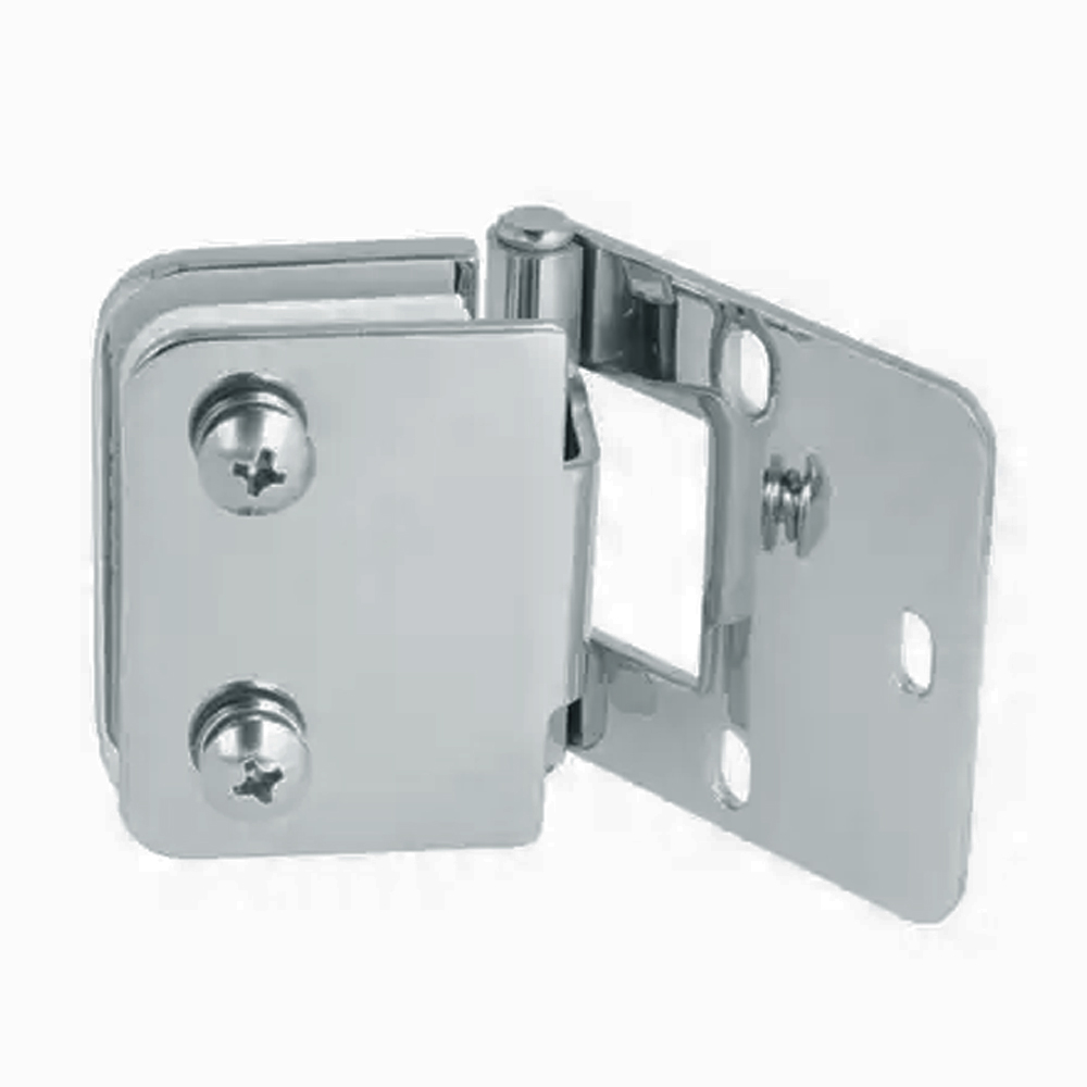 Inset Drilled Glass Door Hinges 12 Kg Pr - Polished Chrome