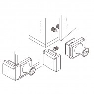 Non Drill Single Swing Lock & Receiver - 90 Deg