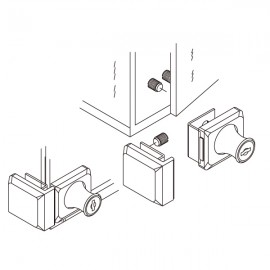 Non Drill Single Swing Lock & Receiver - 90 Deg