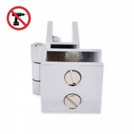 Non Drill Hinge - Glass To Glass - 90 Deg - 5-8mm