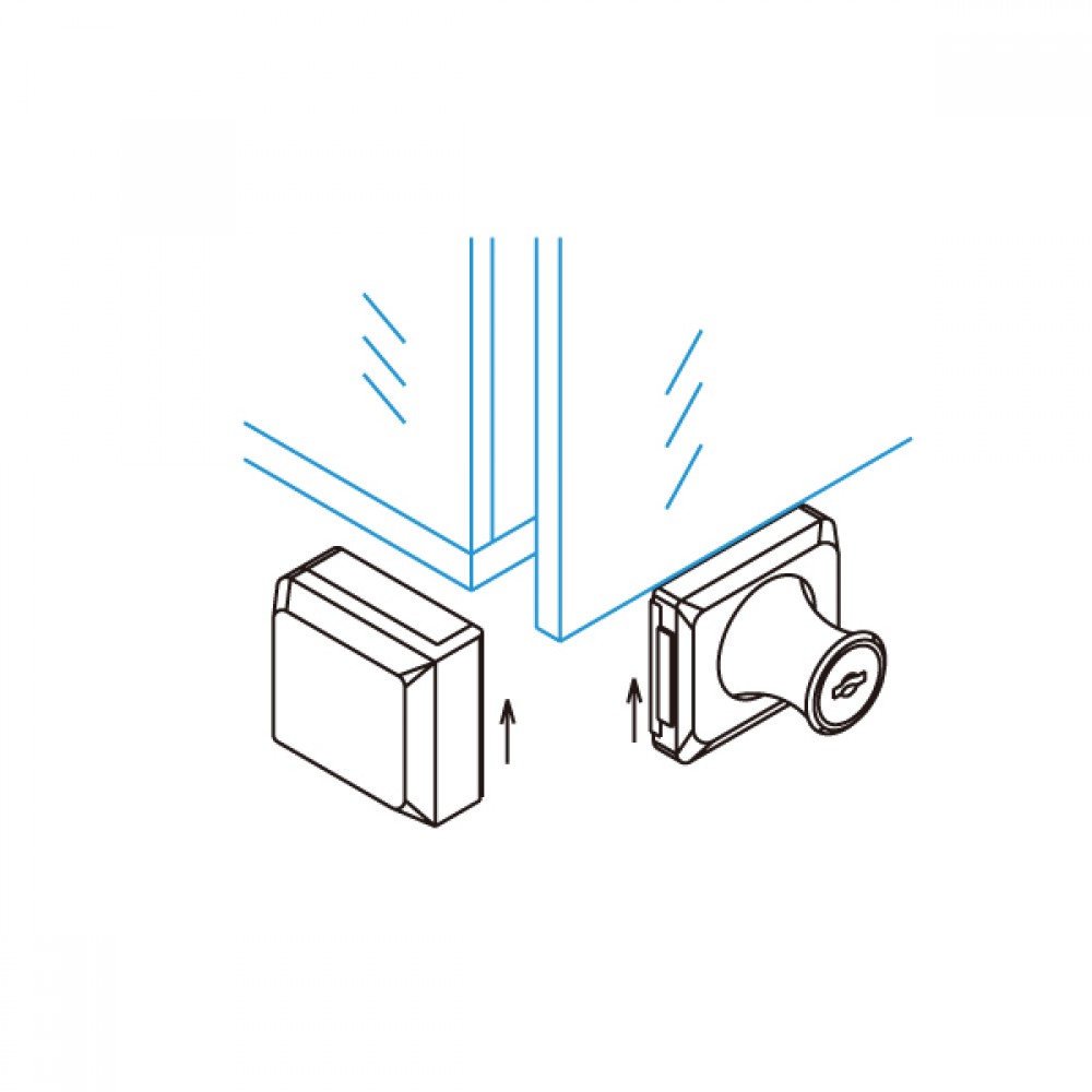 UV Lock & Receiver For Single Overlay Door - SC