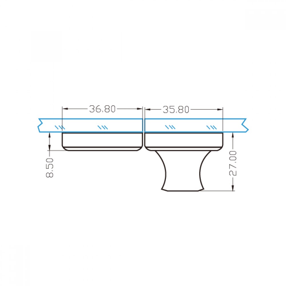 UV Lock & Receiver For Double Door - PC