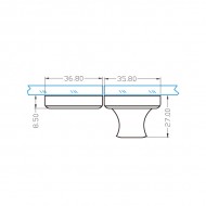 UV Lock & Receiver For Double Door - PC