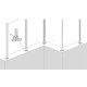 Top Mounted EaziRail Centre Post - 1100mm - Black