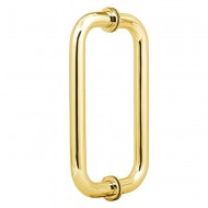 150mm Door Handle 19mm Dia. - Polished Brass
