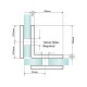 90 Degree Glass To Glass Fixing - Satin Chrome