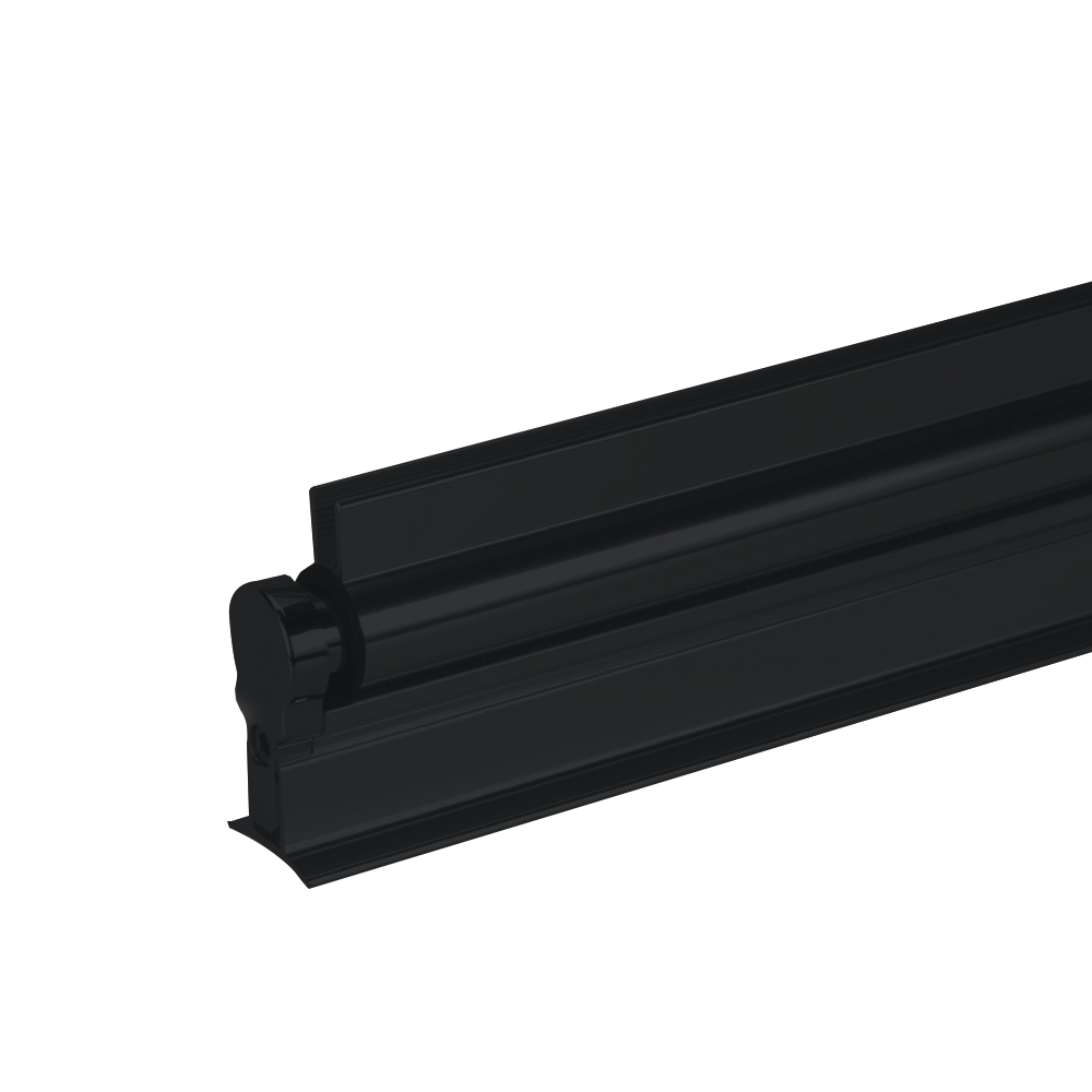 Full Length Lift & Lower Hinge - 6mm Glass - 2100mm - Black