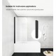 Full Length Lift & Lower Hinge - 6mm Glass - 2100mm - Black