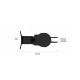 Full Length Lift & Lower Hinge - 6mm Glass - 2100mm - Black