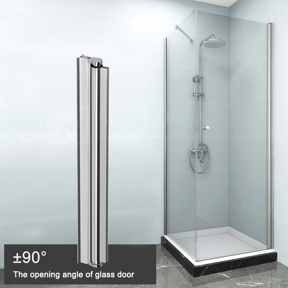 Full Length Lift & Lower Hinge - 6mm Glass - 2100mm - Chrome