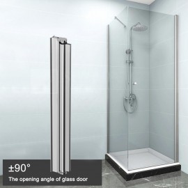 Full Length Lift & Lower Hinge - 6mm Glass - 2100mm - Chrome