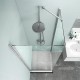 Full Length Lift & Lower Hinge - 6mm Glass - 2100mm - Chrome