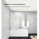 Full Length Lift & Lower Hinge - 6mm Glass - 2100mm - Chrome