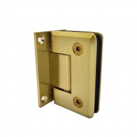 Shannon Range - Wall To Glass Hinge - Brushed Satin Brass