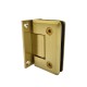 Shannon Range - Wall To Glass Hinge - Brushed Satin Brass
