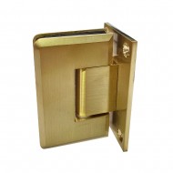 Shannon Range - Wall To Glass Hinge - Brushed Satin Brass