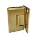 Shannon Range - Wall To Glass Hinge - Brushed Satin Brass