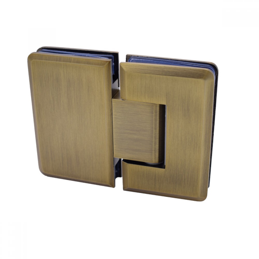 180 Degree Glass To Glass Shower Hinge - Antique Brass