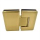 180 Degree Glass To Glass Shower Hinge - Brushed Satin Brass