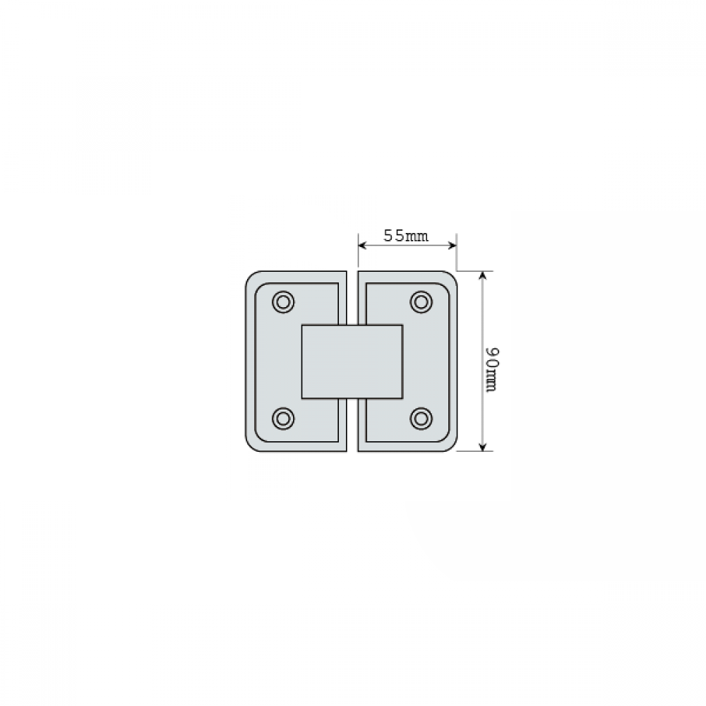 180 Degree Glass To Glass Shower Hinge - Brushed Satin Brass