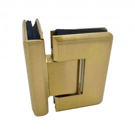 90 Degree Glass To Glass Shower Hinge - Brushed Satin Brass
