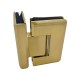 90 Degree Glass To Glass Shower Hinge - Brushed Satin Brass