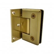 Single Wing Wall To Glass Shower Hinge - Brushed Satin Brass