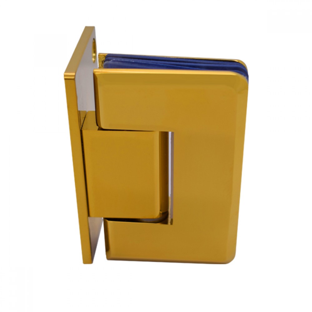 Single Wing Wall To Glass Shower Hinge - Polished Brass