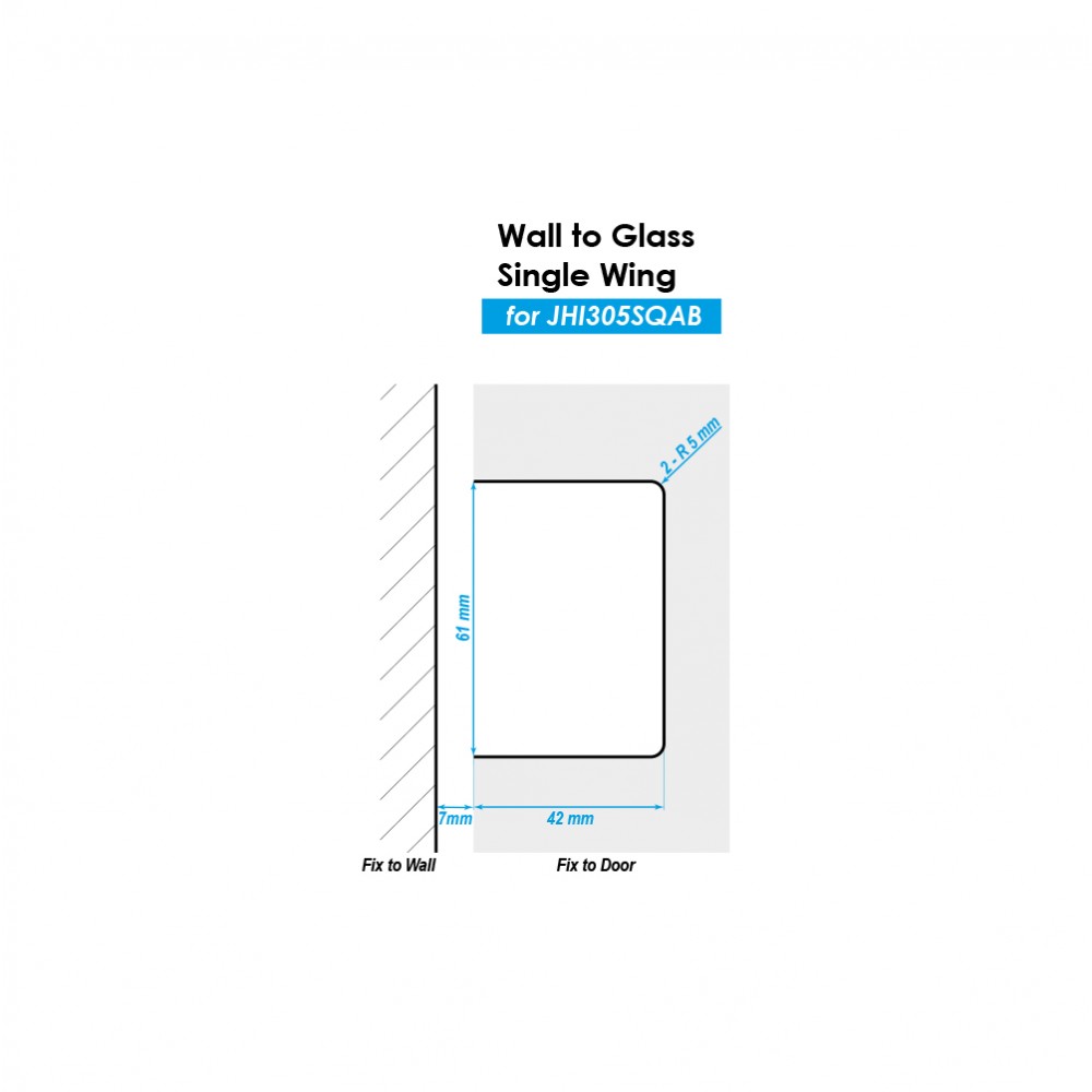 Shannon SQ Range - Single Wing Wall To Glass Shower - Antiqu