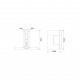 Amazon Range Wall To Glass Shower Hinge - Matt Black