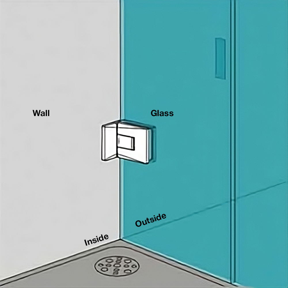 Verano Range - Single Wing Wall To Glass Hinge - PC