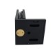 Verano Range - Single Wing Wall To Glass Hinge - Matt Black