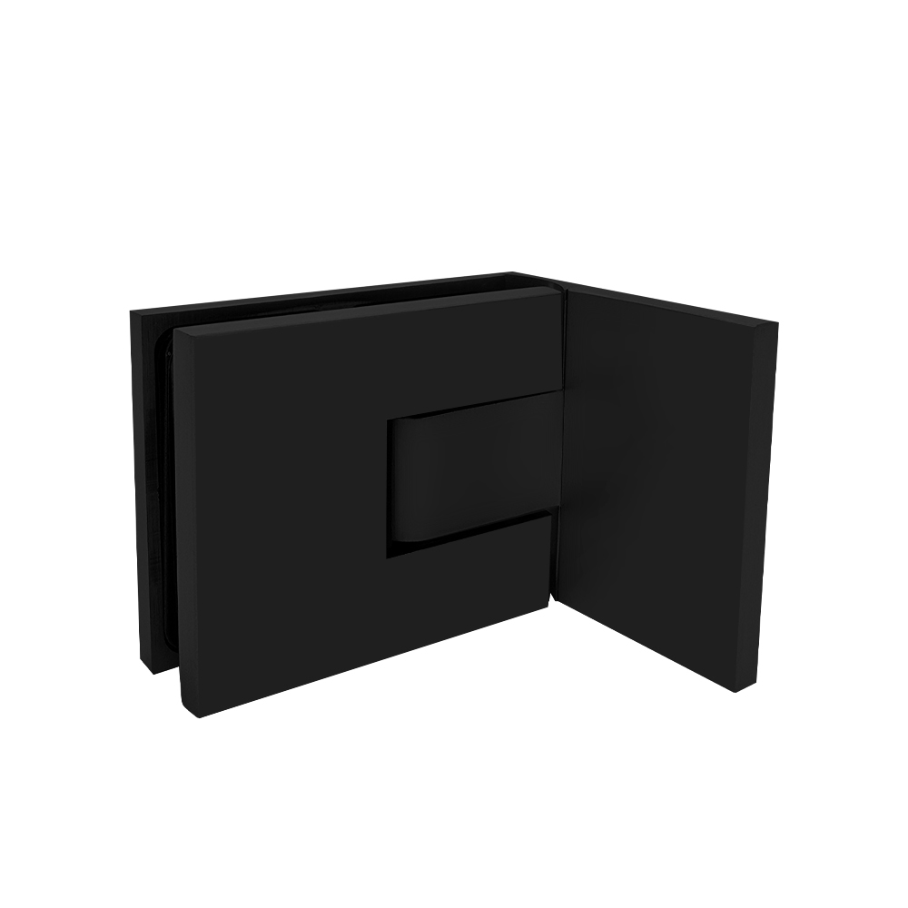 Verano Range - Single Wing Wall To Glass Hinge - Matt Black