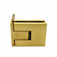 Verano Range - Single Wing Wall To Glass-Brushed Satin Brass
