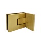 Verano Range - Single Wing Wall To Glass-Brushed Satin Brass