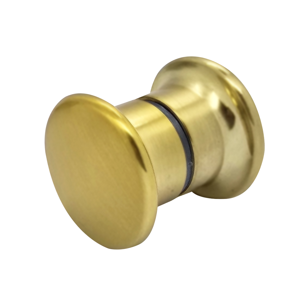 38mm x 20mm Shower Door Knob - Brushed Satin Brass