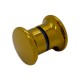 38mm x 20mm Shower Door Knob - Polished Brass