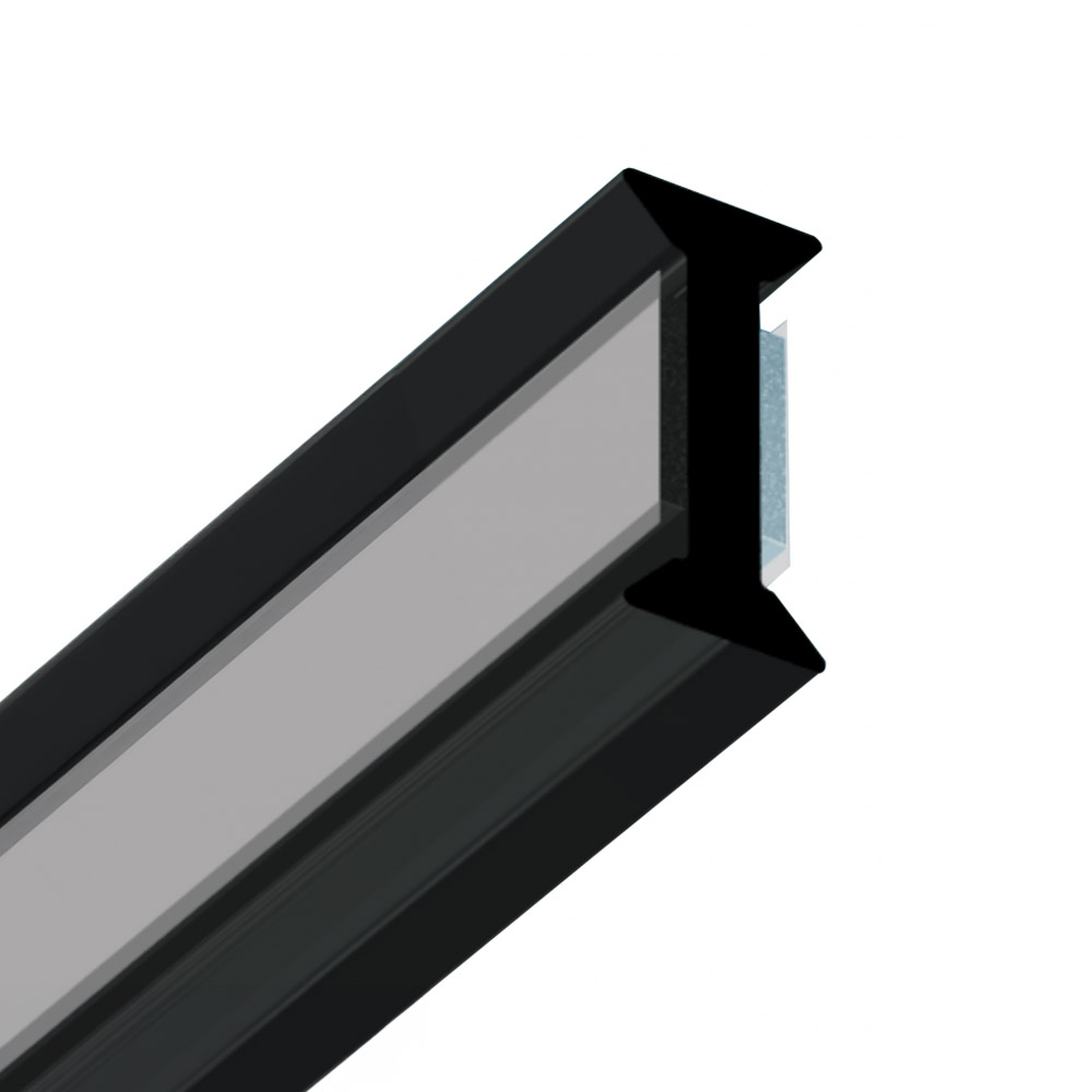 180 Degree - 12mm - Black Glass To Glass Joiner
