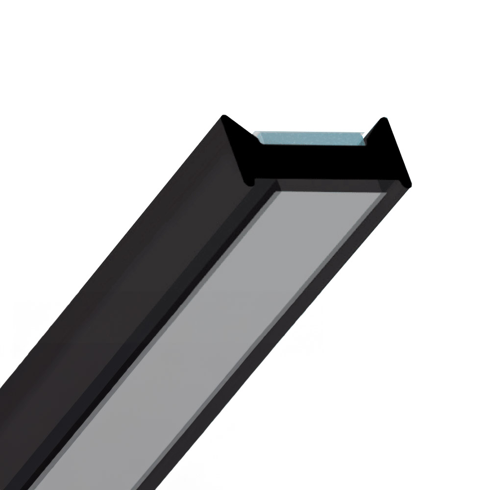 180 Degree - 10mm - Black Glass To Glass Abutment Joint