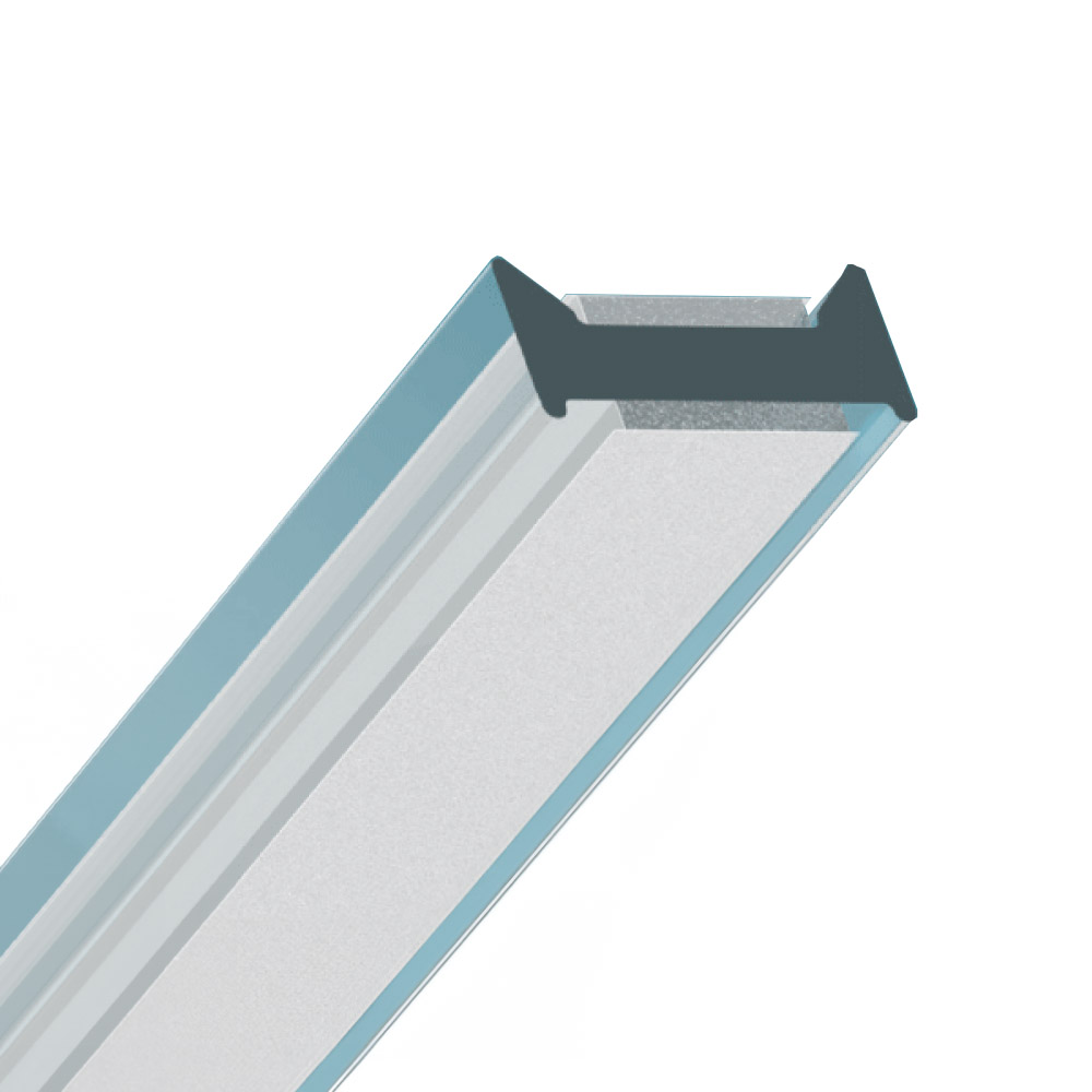 180 Degree - 10mm - Clear Glass To Abutment Joint