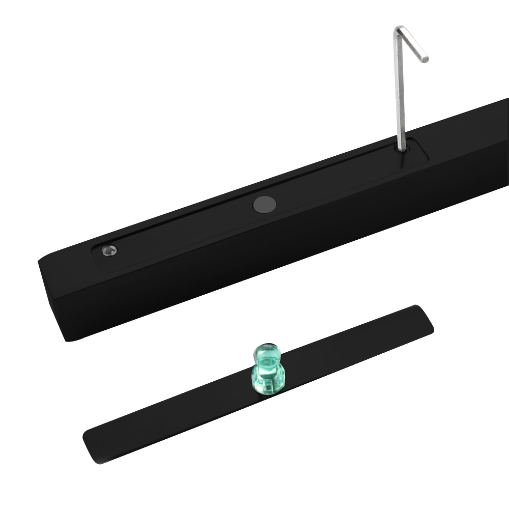 Shower Fixed Panel Support - 8-10mm Glass - Left - Black