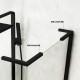 Shower Fixed Panel Support - 8-10mm Glass - Right - Black