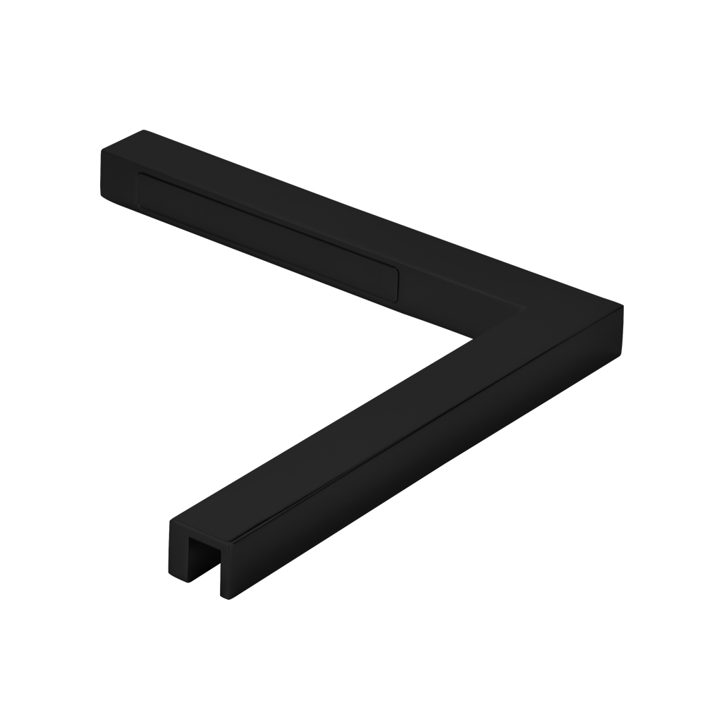 Shower Fixed Panel G2G Support - 8-10mm Glass - Black